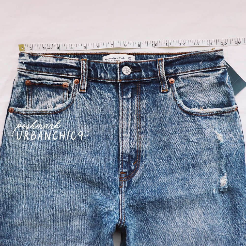 ABERCROMBIE 90s Ultra High Rise Straight Jean 29 - Picture 8 of 15